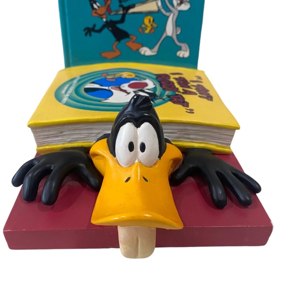 Vintage Warner Brothers Looney Tunes DAFFY Bookend Cartoon Classics Collectible - Picture 6 of 10